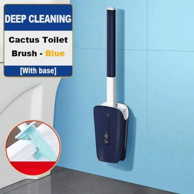 Flexible toilet brush for cleaning without blind spots