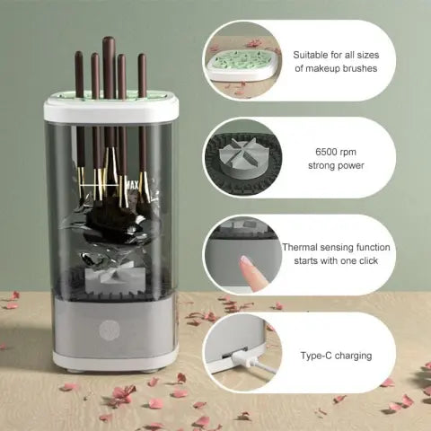 Electric brush cleaner, quick and efficient