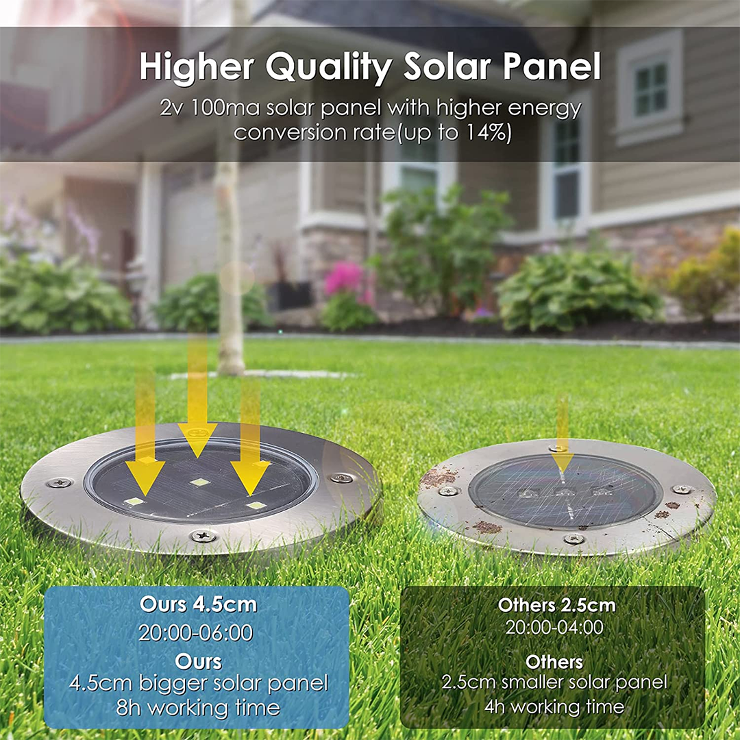 Decorative solar lamp for outdoor walkways (x4)