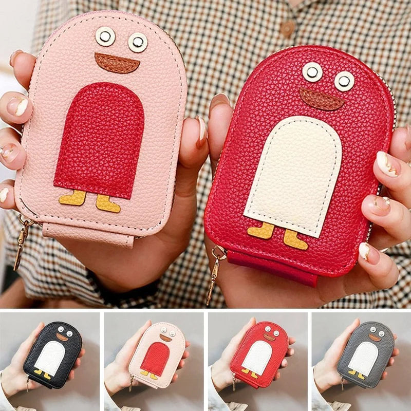 Card holder - compact and durable penguin pattern