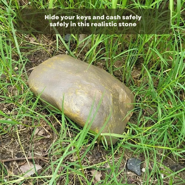 Discreet external key holder in the shape of a stone