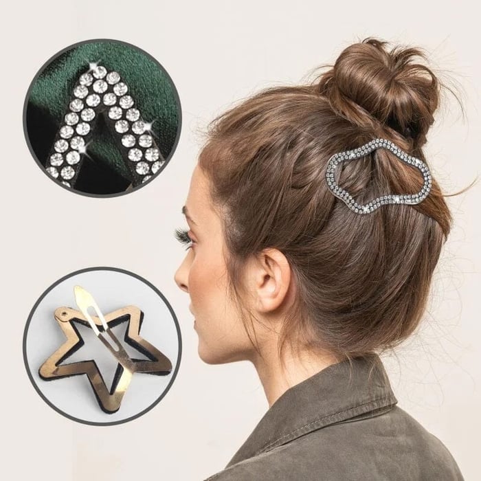 Elegant and shiny hair clips (x4)