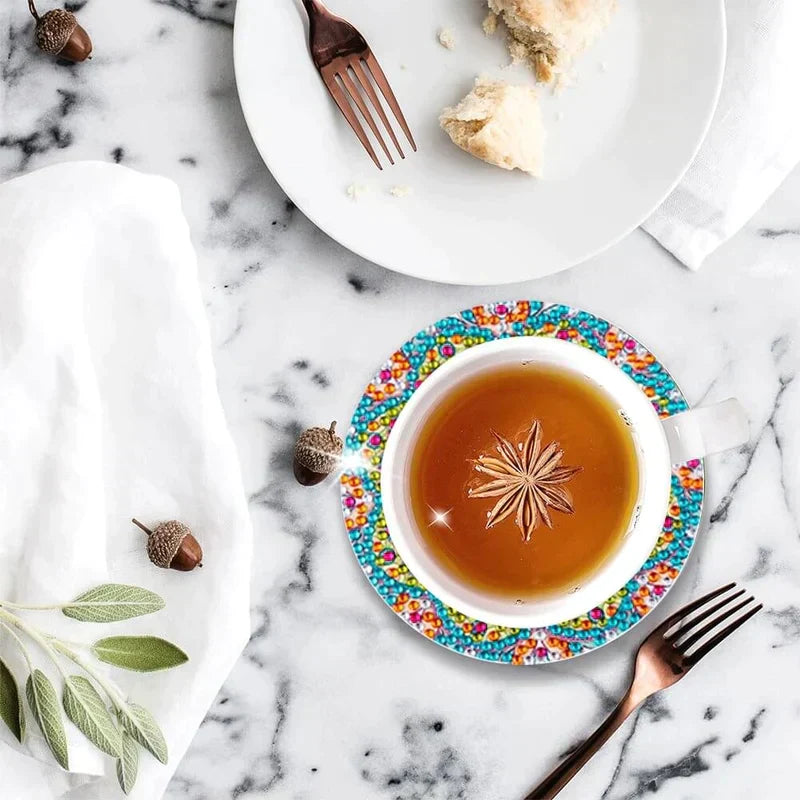 DIY rhinestone coasters set