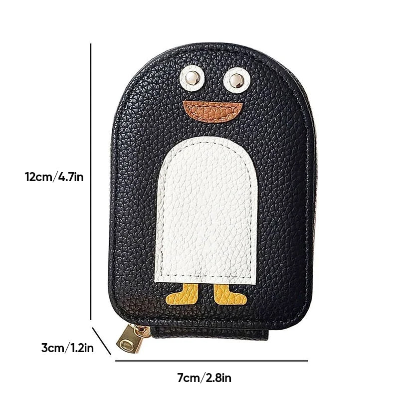 Card holder - compact and durable penguin pattern