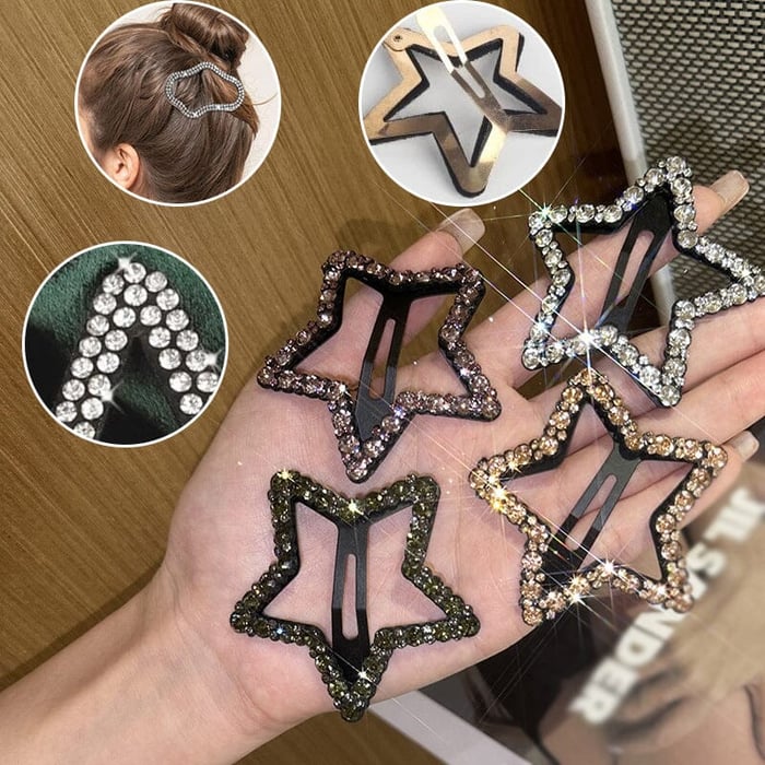 Elegant and shiny hair clips (x4)