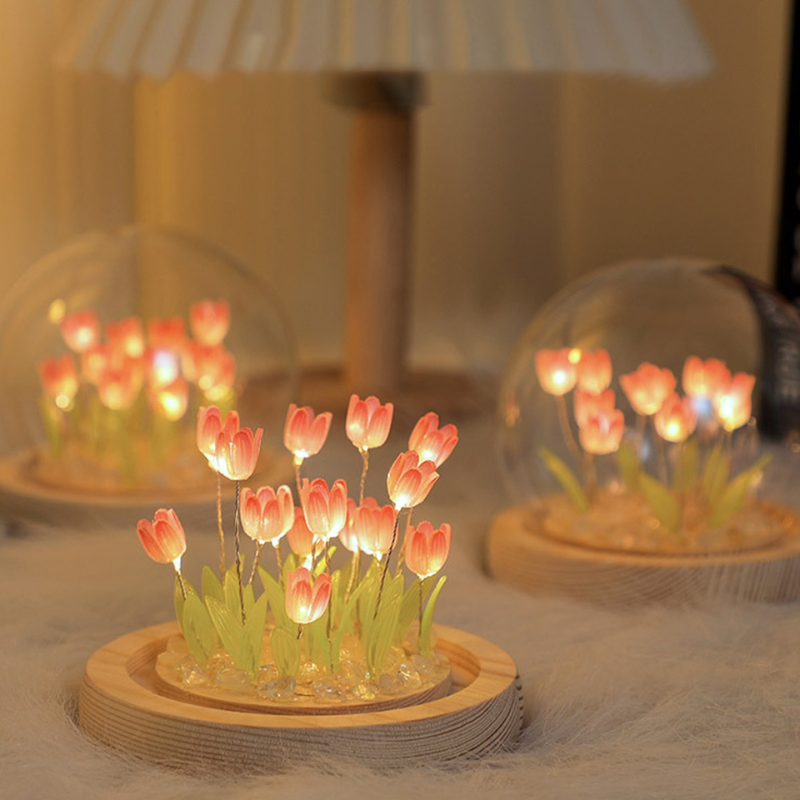 DIY tulip lamp – Soft floral light