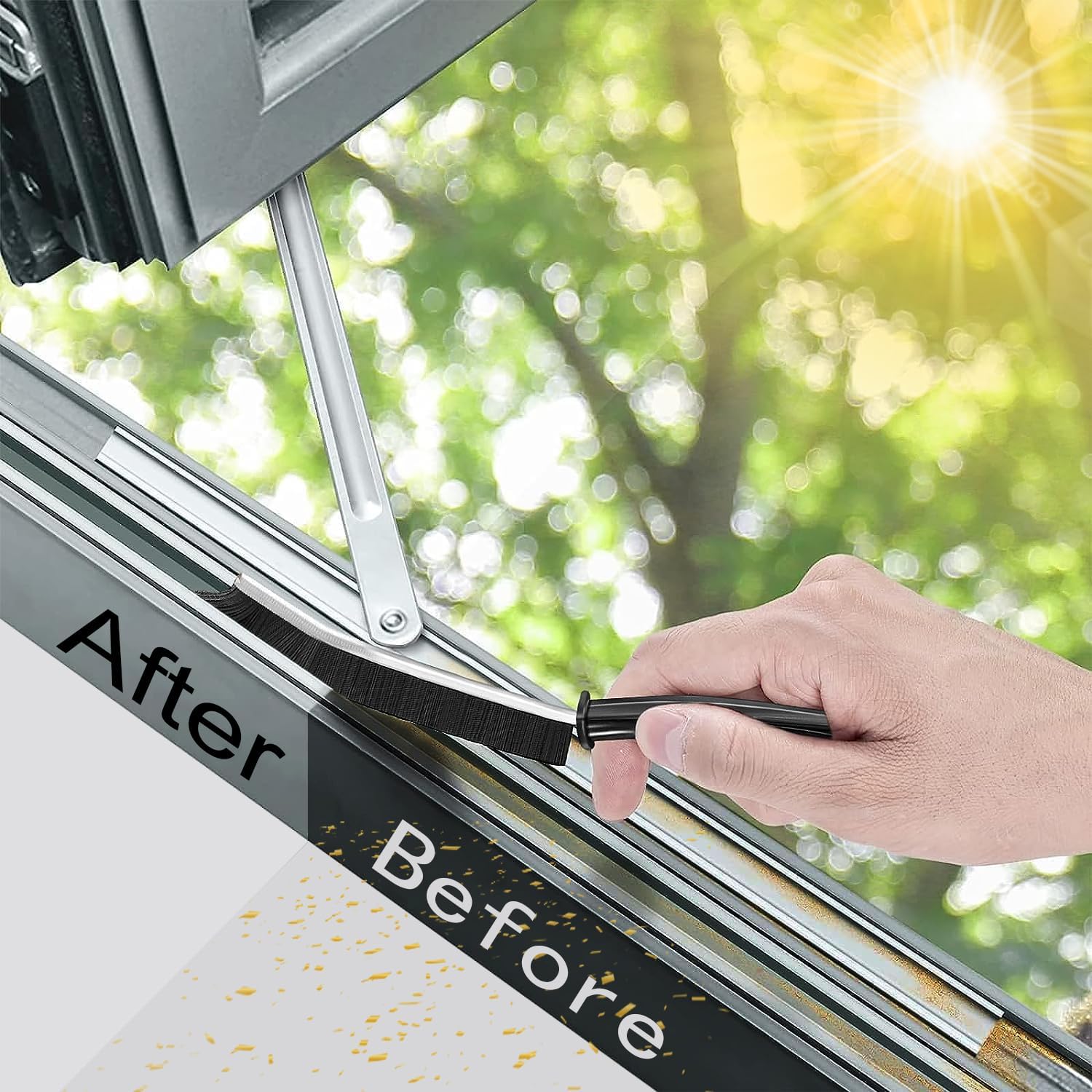 Curved cleaning brush with ultra-fine bristles