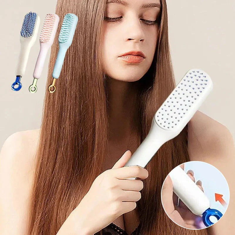 Heated smoothing brush for soft and shiny hair