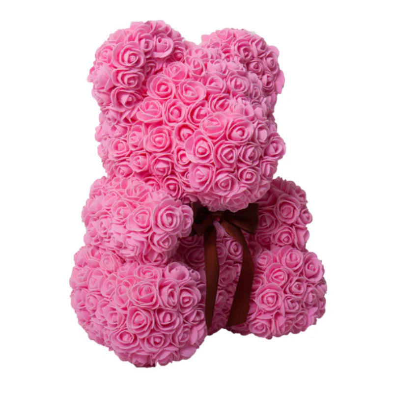 A flowery teddy bear for eternal emotions