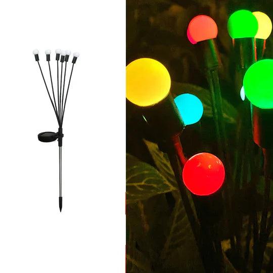 Garden lamps with fireflies