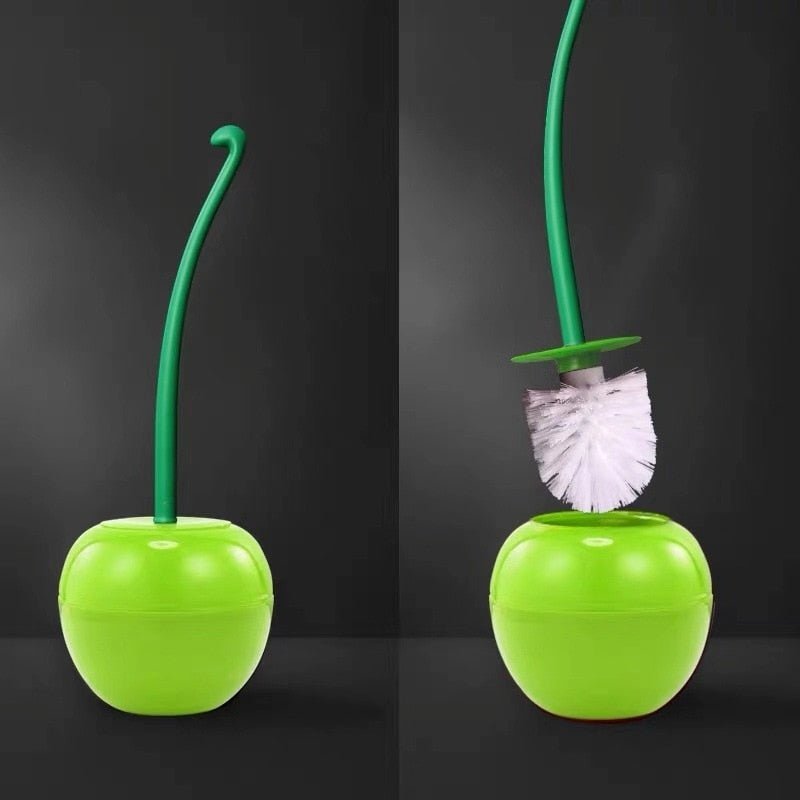 Add a unique touch to your bathroom with this cherry-shaped toilet brush