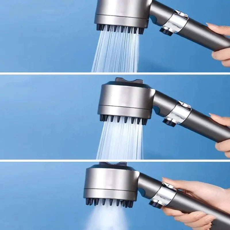 4-in-1 filtered shower with adjustable pressure