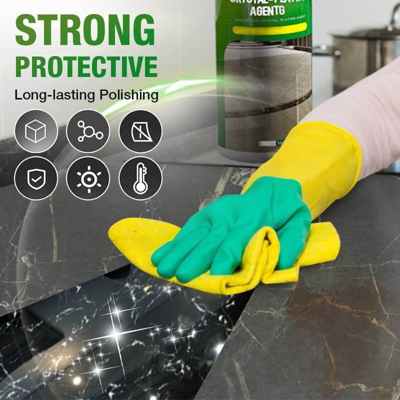 Brilliant protection for marble and stone surfaces