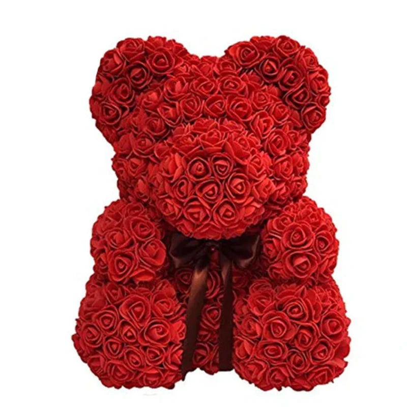 A flowery teddy bear for eternal emotions