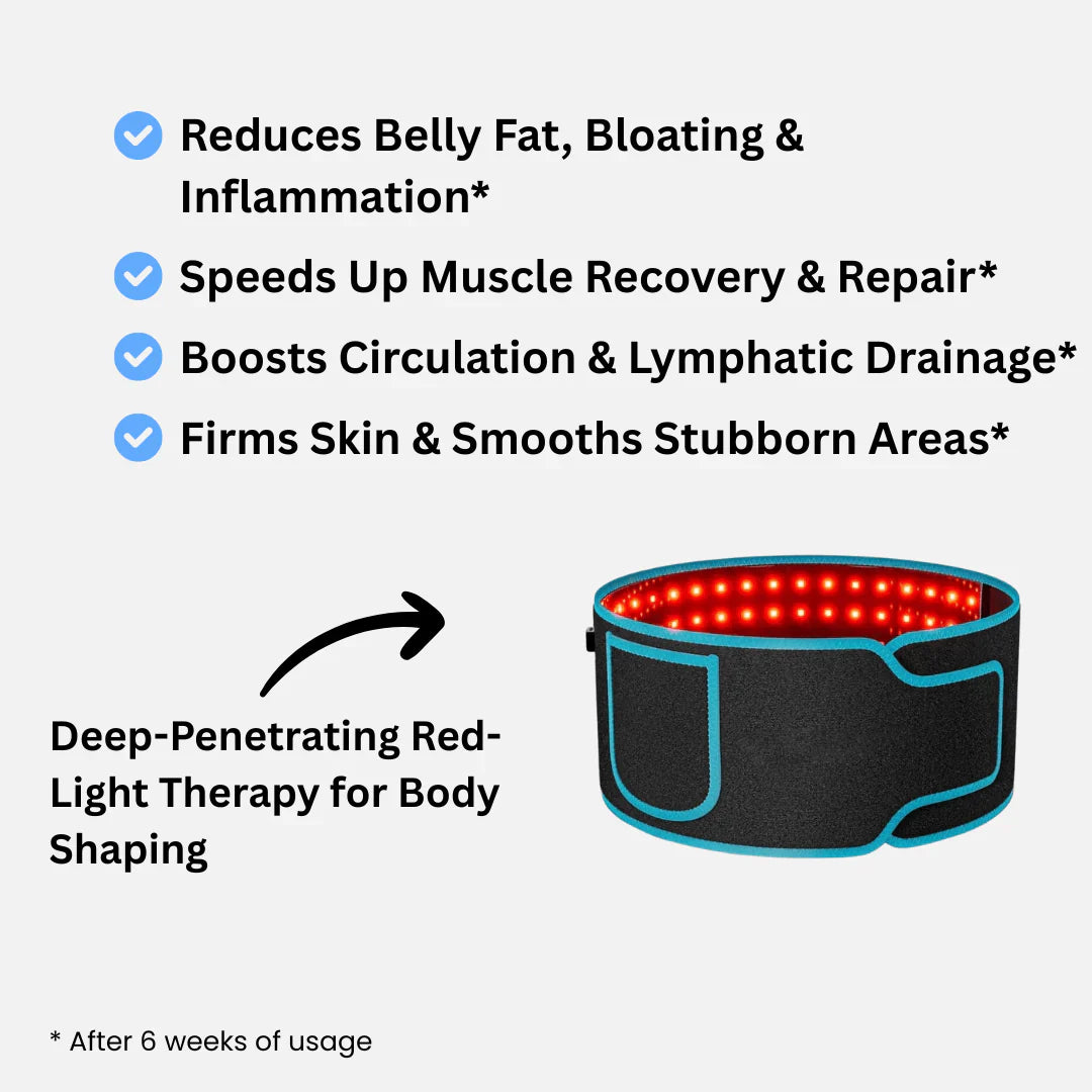 CoreVive™ Red Light Therapy Belt — Smooth, Firm & Support Your Core Naturally
