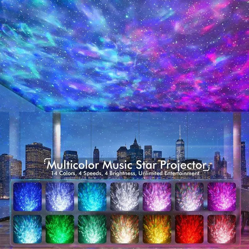 Galaxy projector with music and remote control