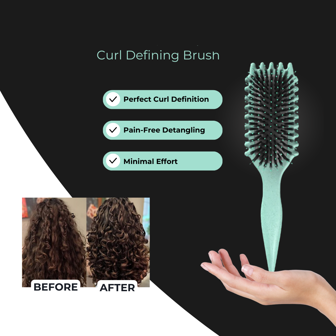 Hairbrush for defined curls without frizz