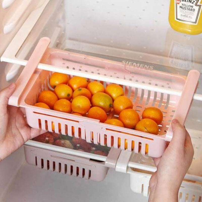 Adjustable organizer for refrigerator