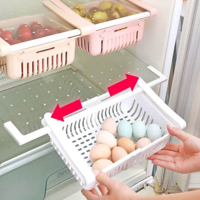 Adjustable organizer for refrigerator