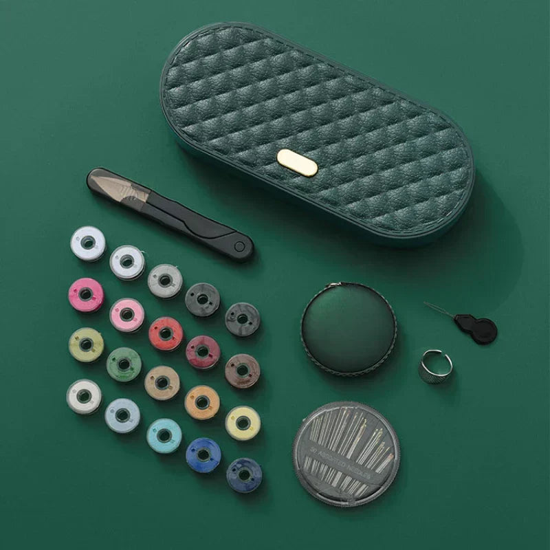 Compact sewing kit with ready-to-use accessories