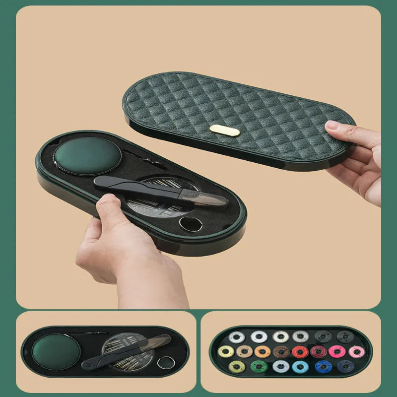 Compact sewing kit with ready-to-use accessories