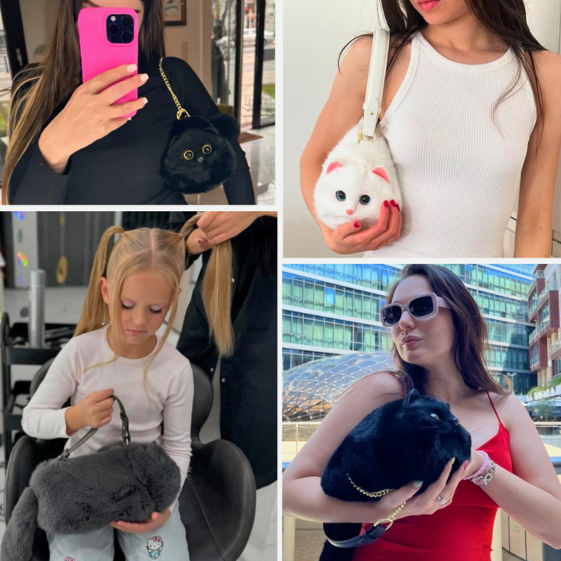 A realistic cat bag that makes a sensation everywhere