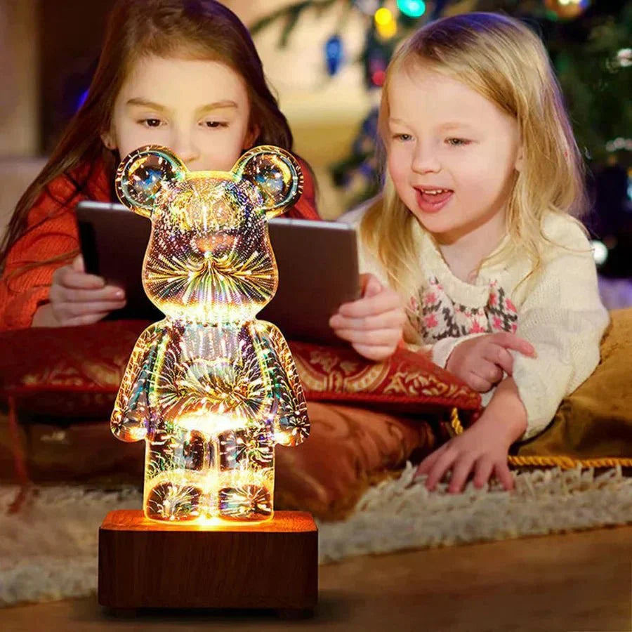 3D bear decorative lamp with fairy light
