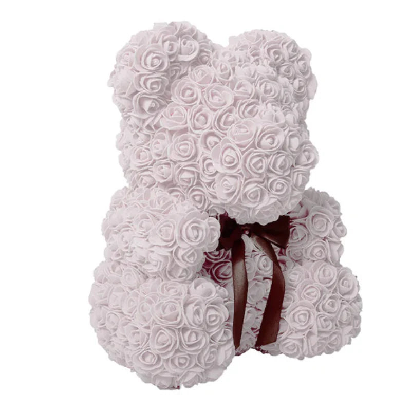 A flowery teddy bear for eternal emotions