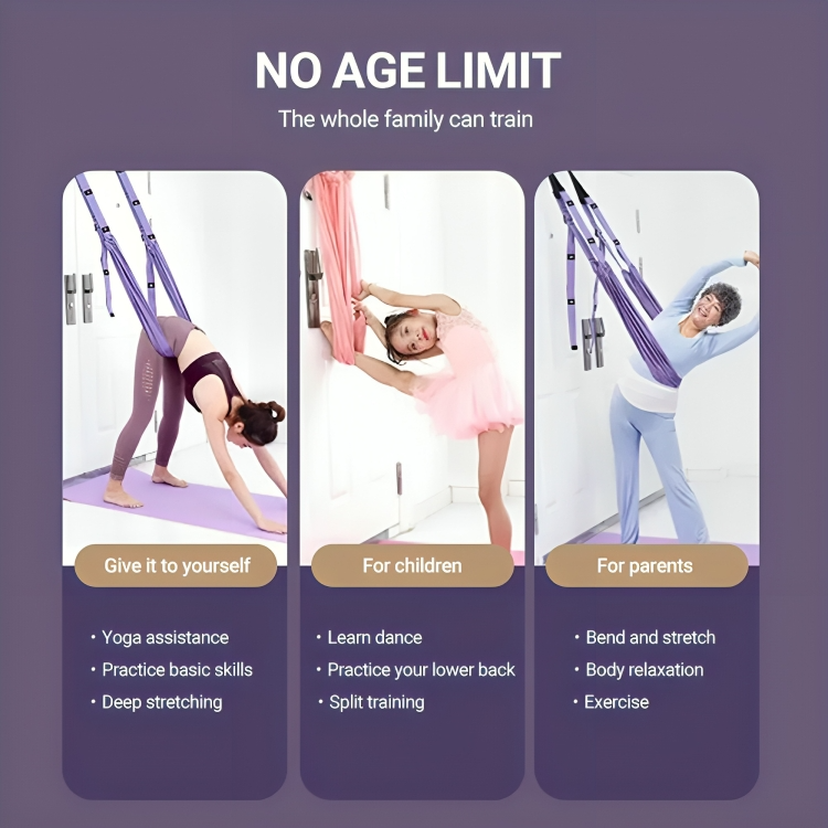 Aerial rope to improve your flexibility with deep and fluid stretches 
