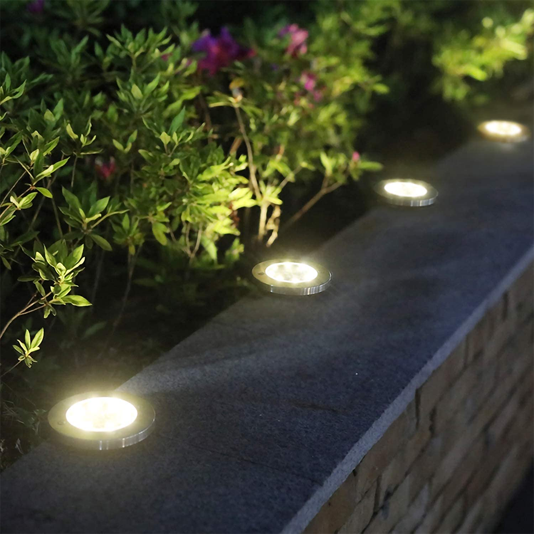 Decorative solar lamp for outdoor walkways (x4) 