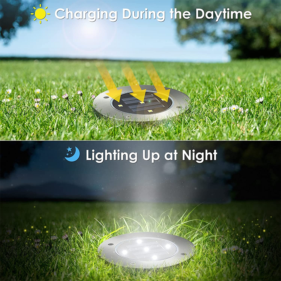 Decorative solar lamp for outdoor walkways (x4) 