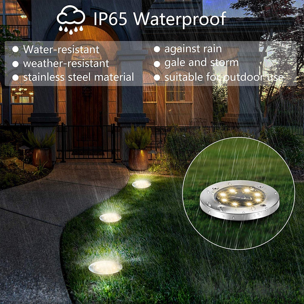 Decorative solar lamp for outdoor walkways (x4) 