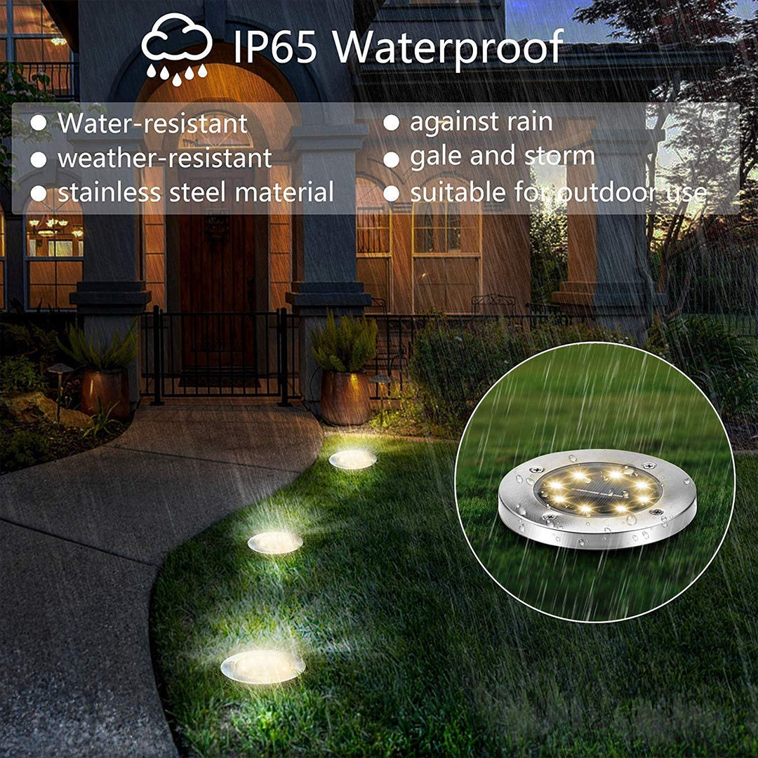 Decorative solar lamp for outdoor walkways (x4) 
