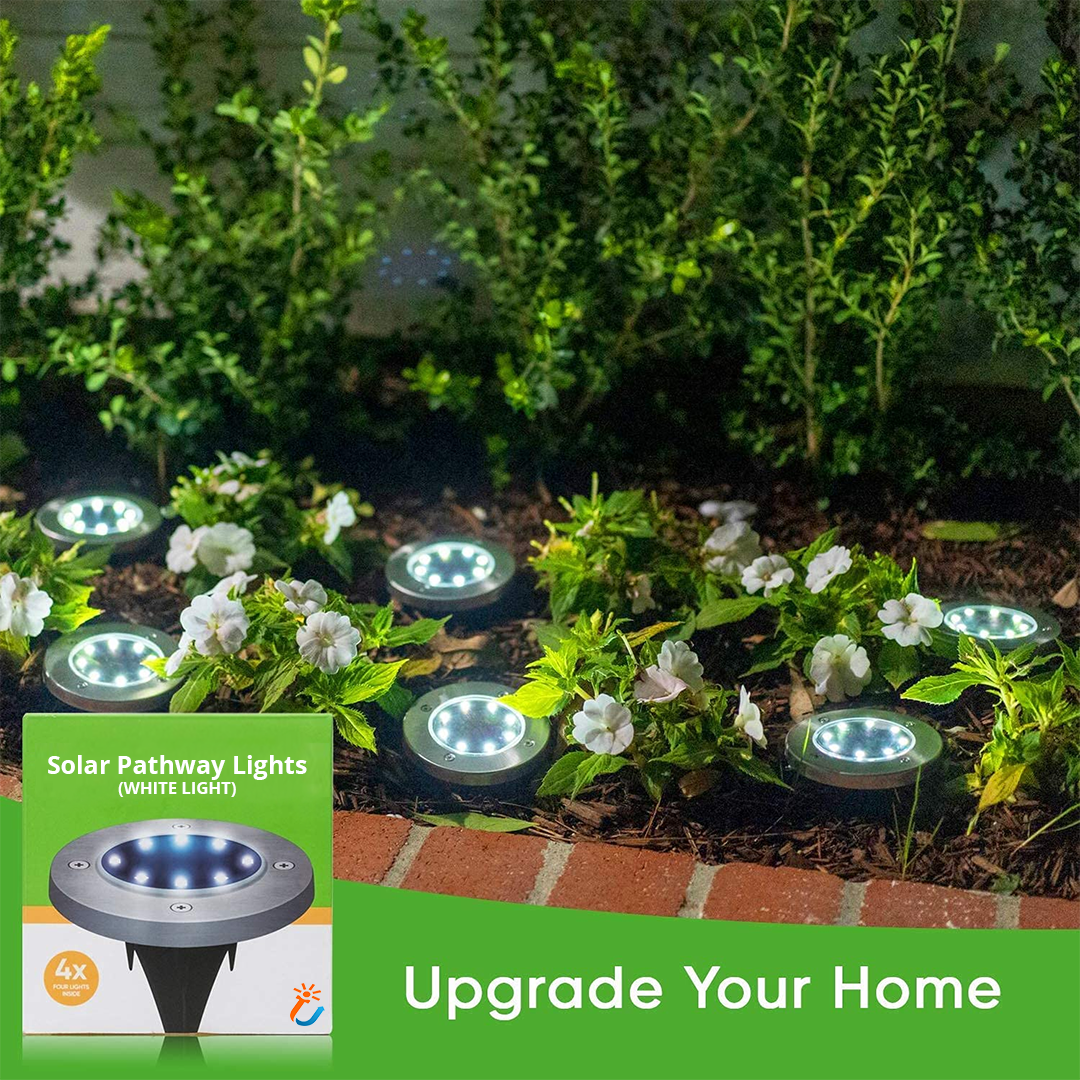 Decorative solar lamp for outdoor walkways (x4) 