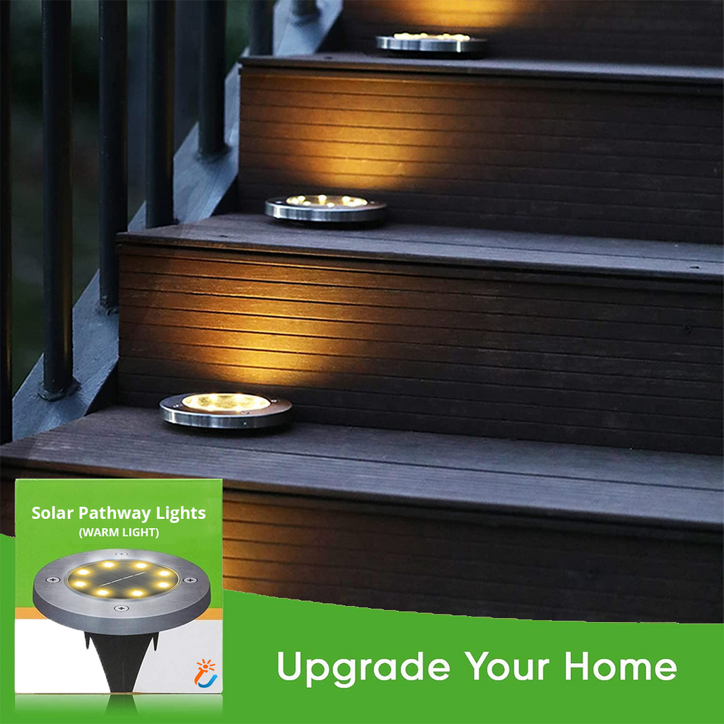 Decorative solar lamp for outdoor walkways (x4) 