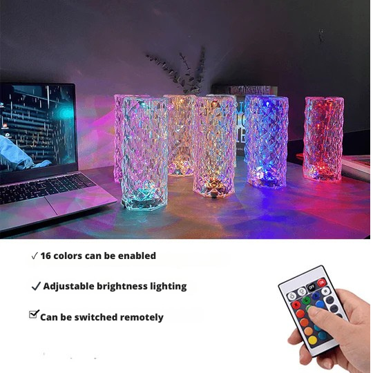 Decorative LED lamp in crystal style 