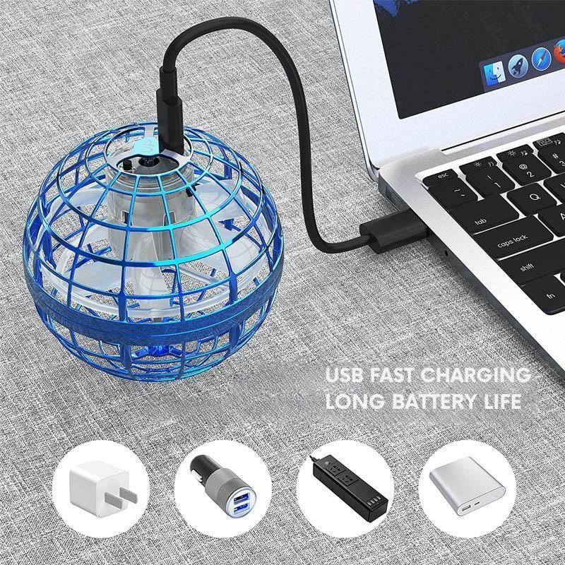 Glowing flying ball for fun and interactive games 