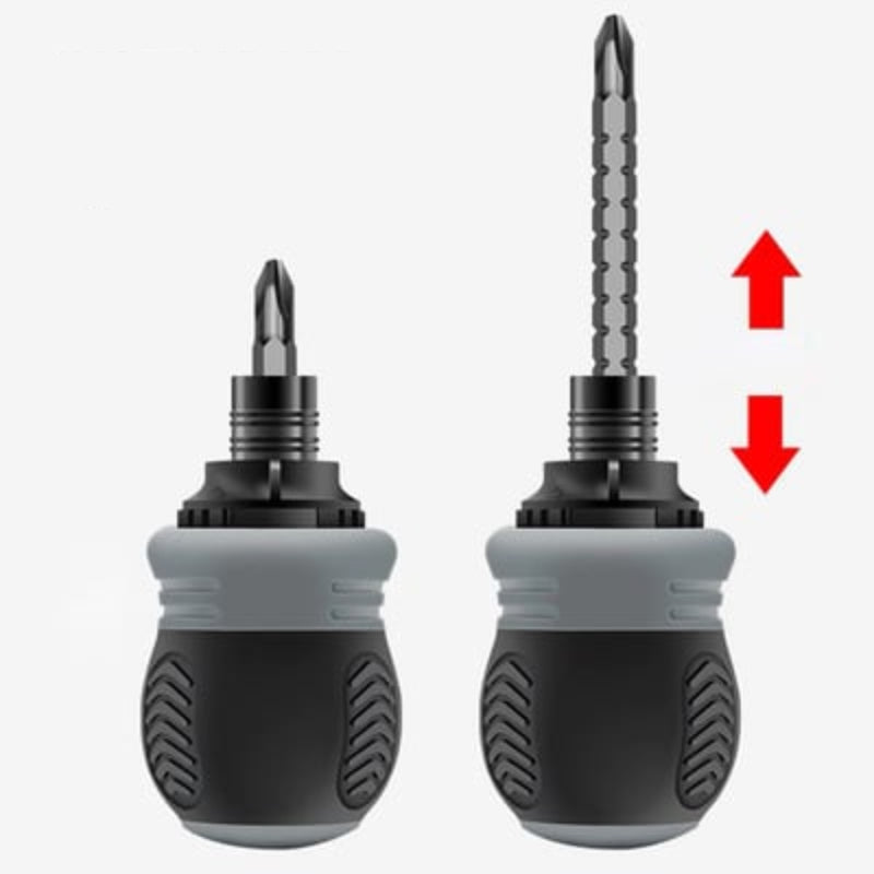 Compact and adjustable screwdriver for precise screwing 