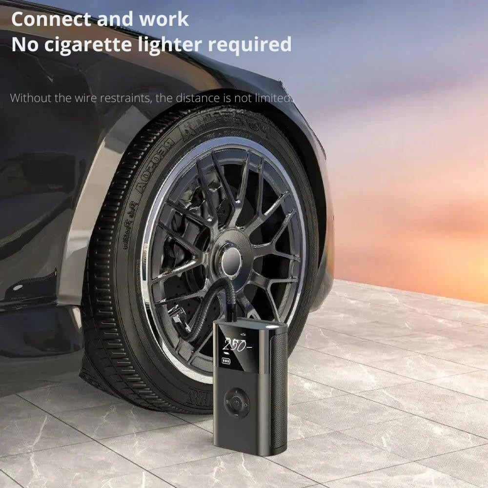 Inflate your tires in the blink of an eye, wherever you are 