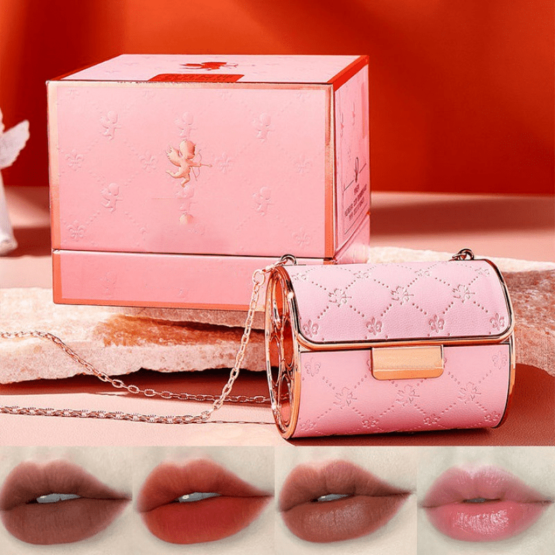 Matte lipsticks in a chic handbag box 