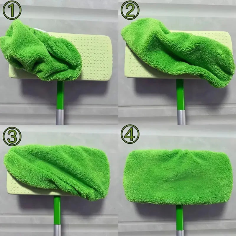 A clever and sustainable cleaning solution with these washable mop covers (x4) 