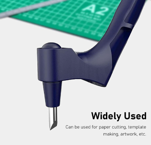 Handcrafted cutting tool with 360° rotary blade 