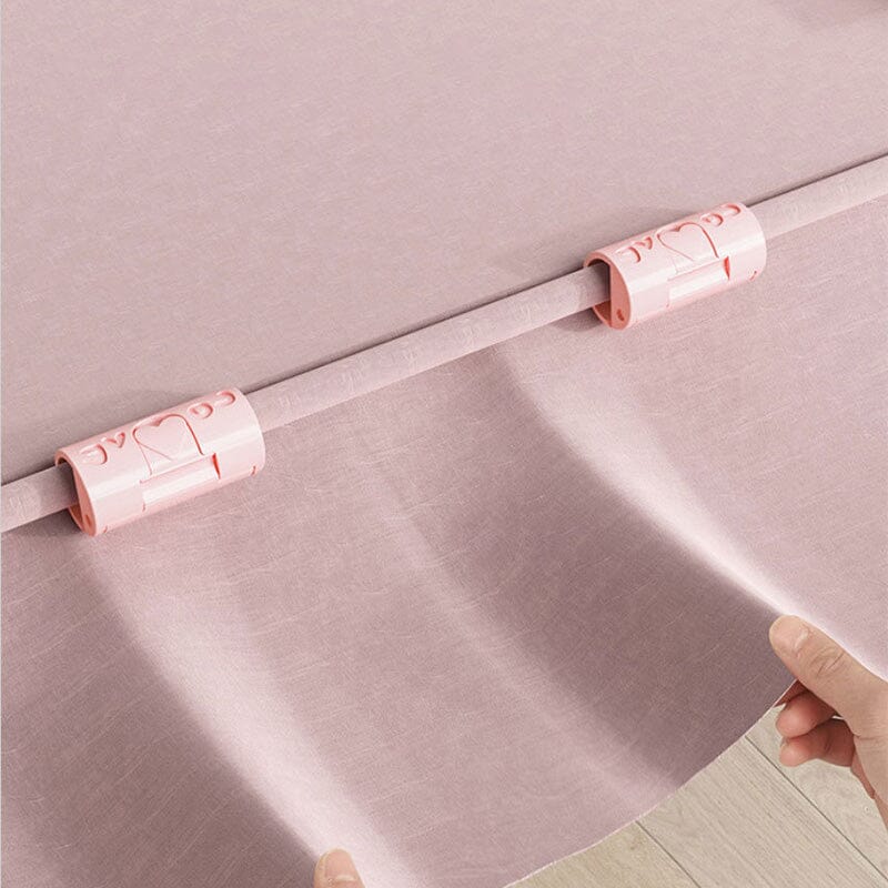 Decorative clips for stretched and securely fixed sheets (x12) 