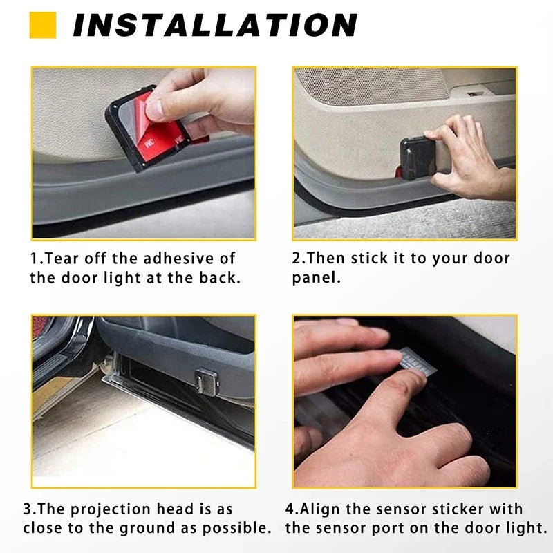 Éclairez votre logo de voiture à chaque ouverture de porte (x2)