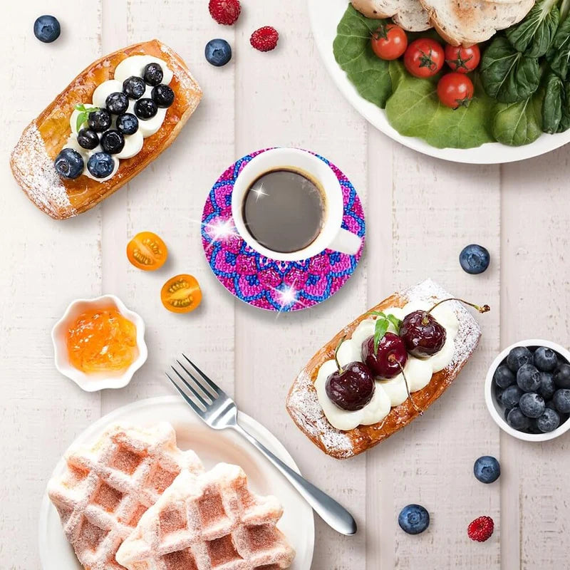 DIY rhinestone coasters set 