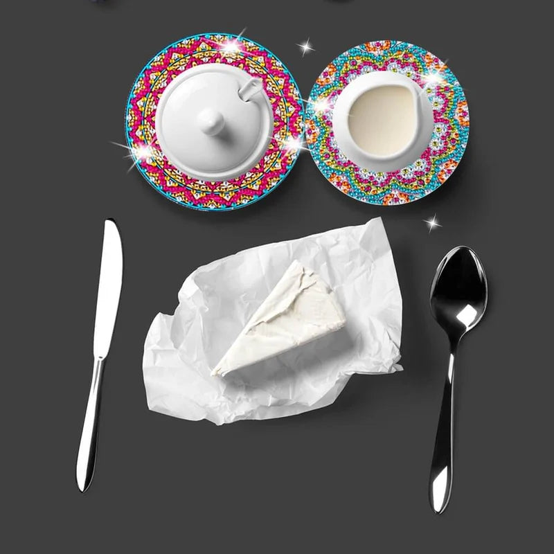 DIY rhinestone coasters set 