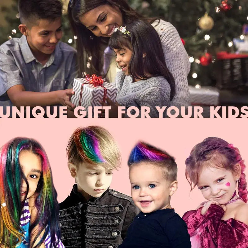 Fun and temporary hair coloring in 5 seconds 