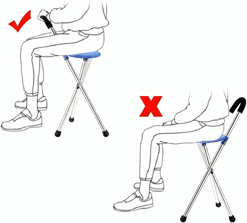 2 in 1 folding cane chair 