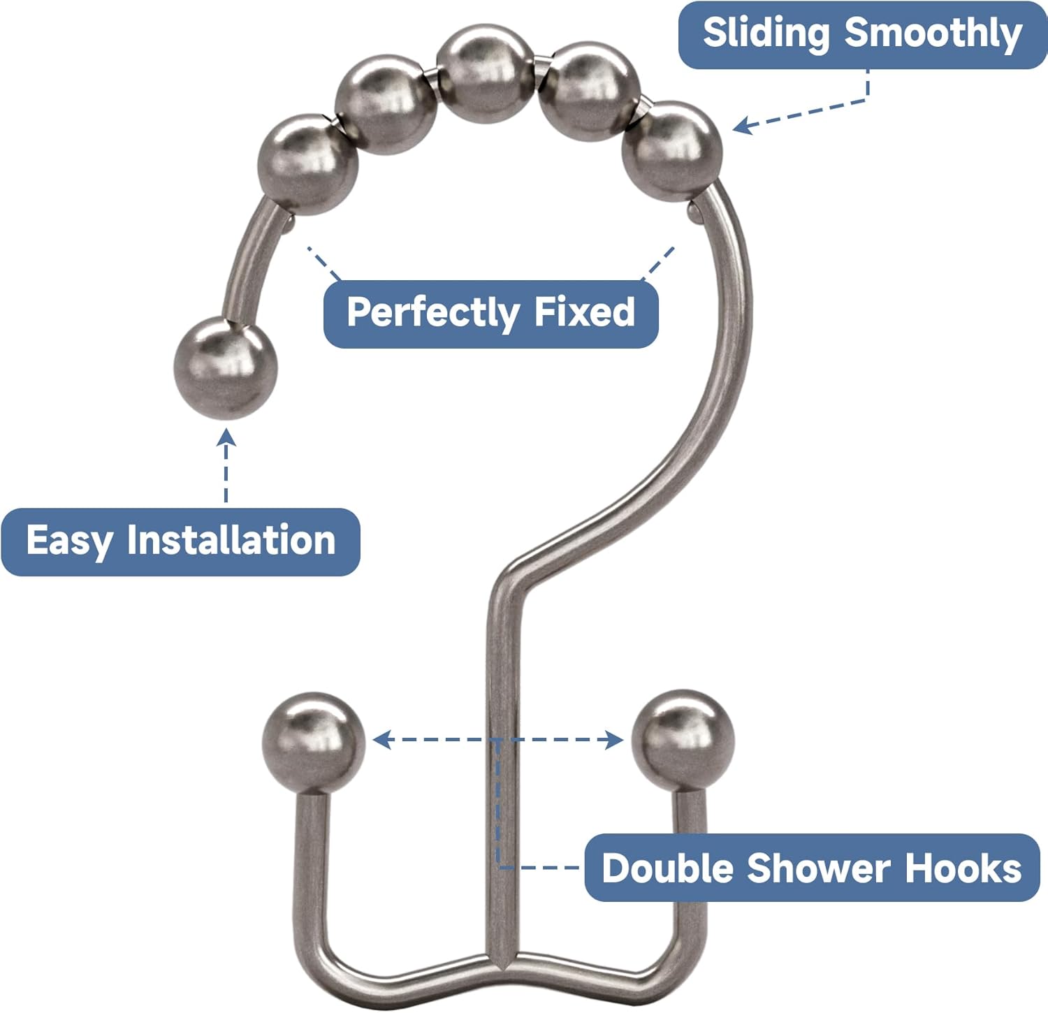 Curtain Hooks, Set of 12