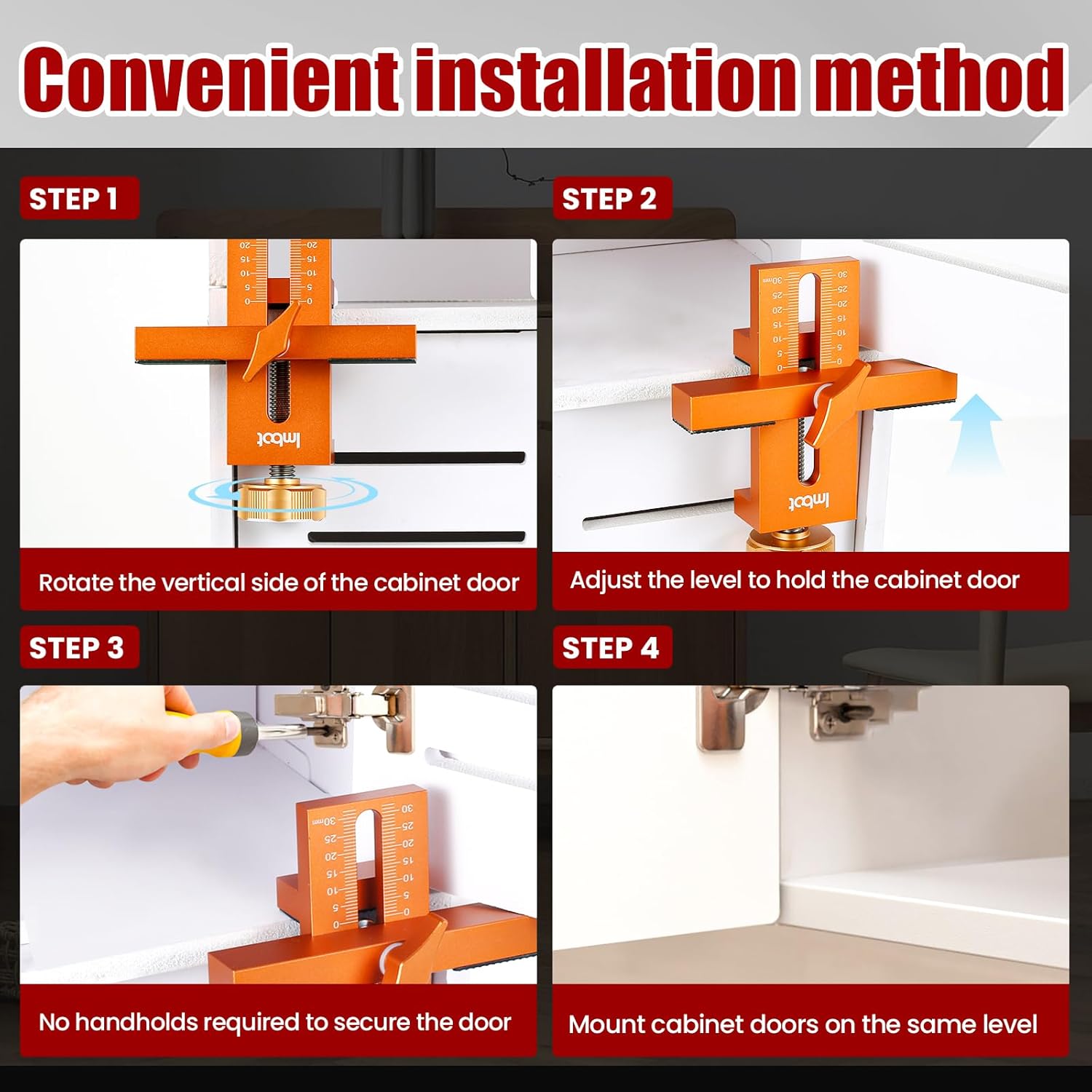 Align your cabinet doors quickly and without error 